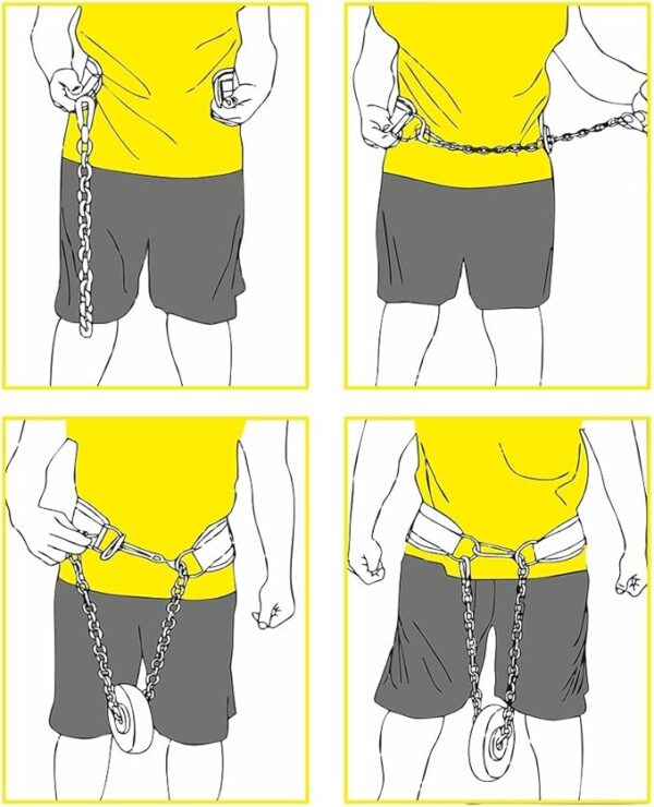 حزام تمارين الأوزان بسلسلة للديب من CROSSOVER