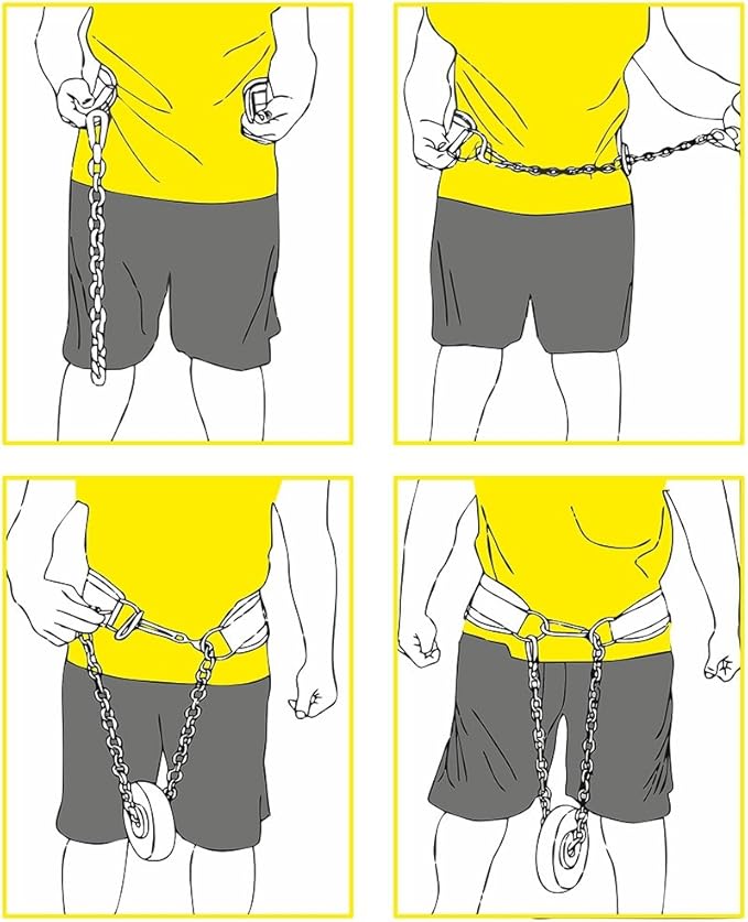 حزام تمارين الأوزان بسلسلة للديب من CROSSOVER