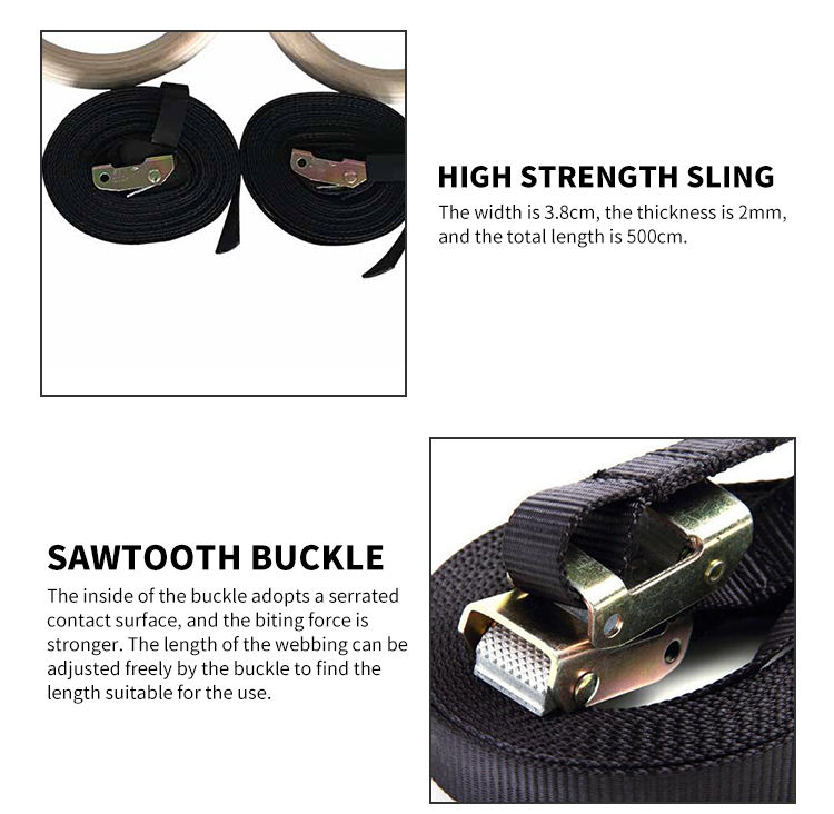 حلق الجمباز الخشبي  Wooden Gym Rings (28mm/32mm)