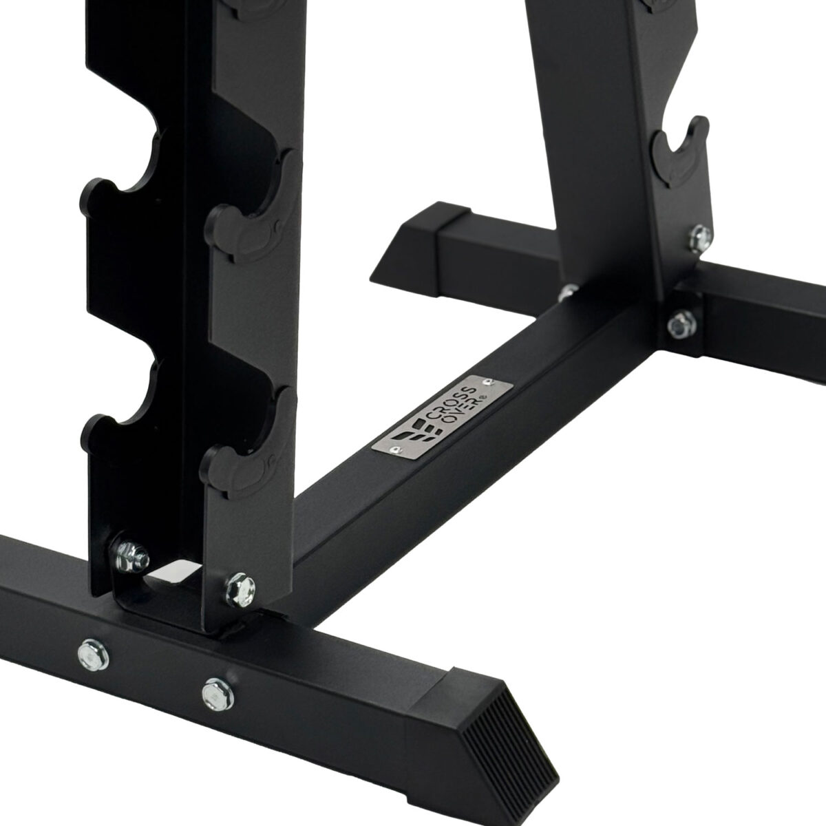 طقم دمبل سداسي مغلف بالمطاط مع حامل هرمي (1-10 كجم)