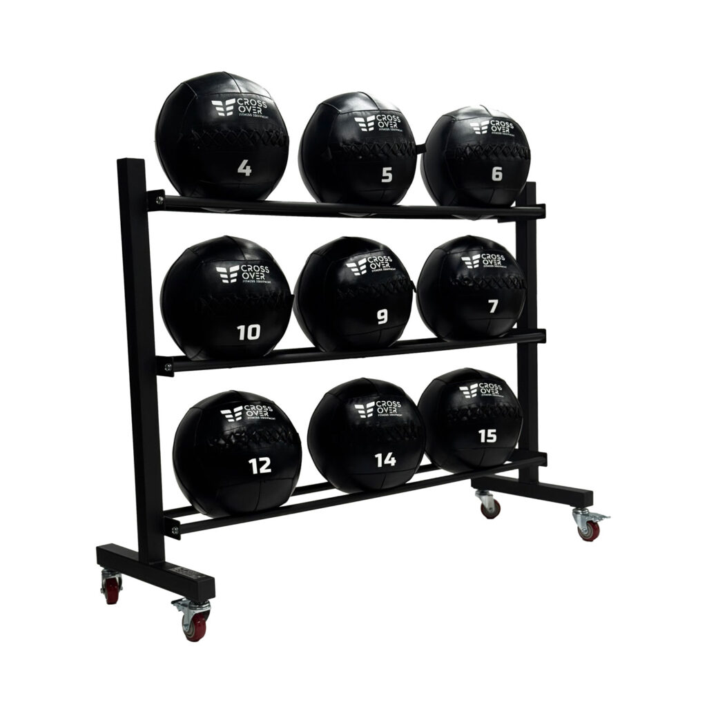 مجموعة كرات الجدار الكروس فيت مع رف متحرك من CROSSOVER