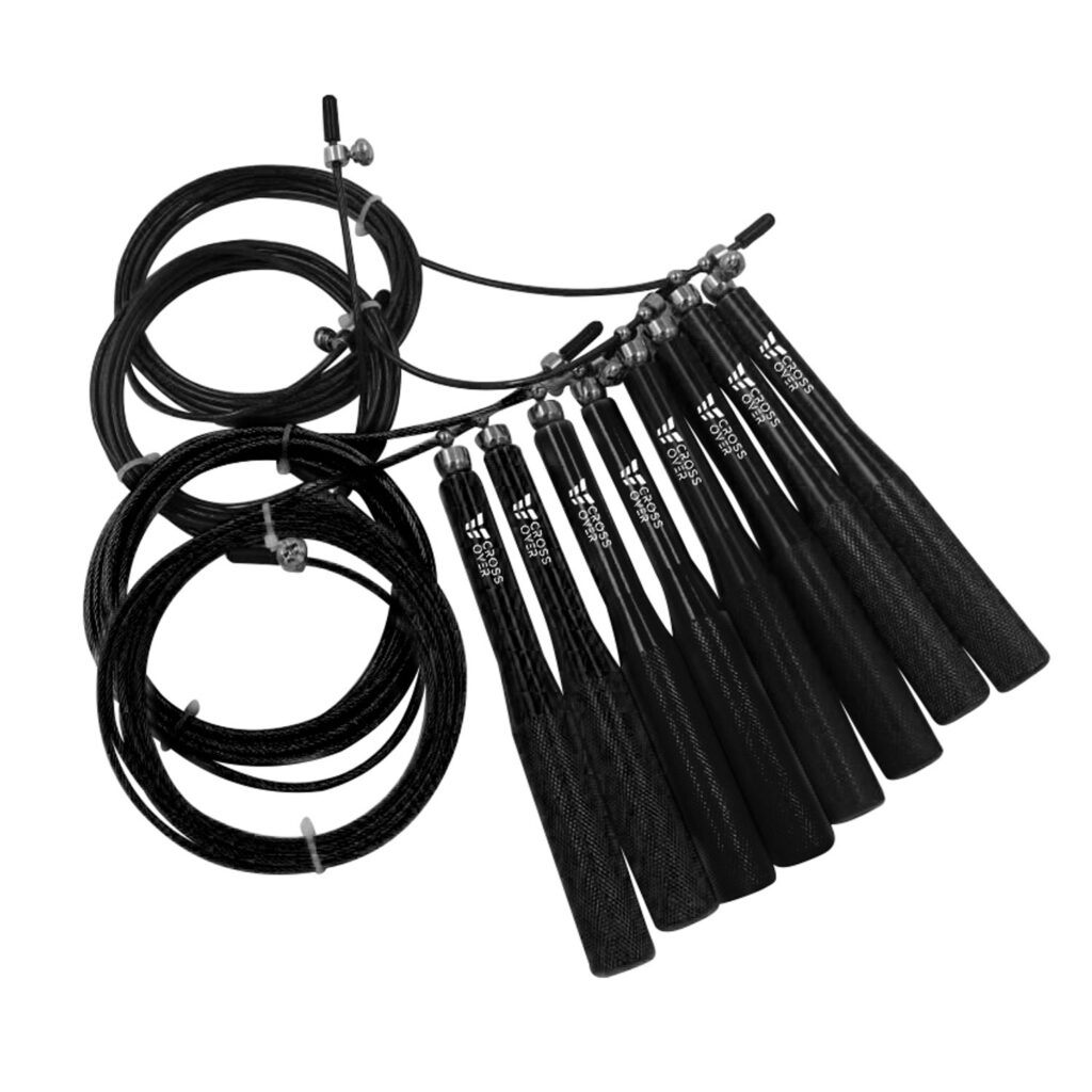 حبل قفز ألومنيوم أسود احترافي من CROSSOVER