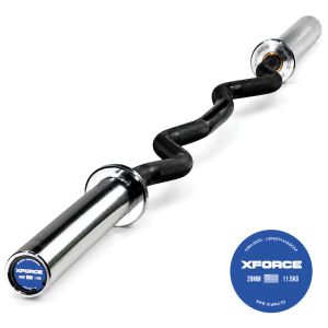 بار متعرج زجزاج أولمبي EZ Curl وزن 11.5 كجم طول 142 سم XFORCE OK5004-3
