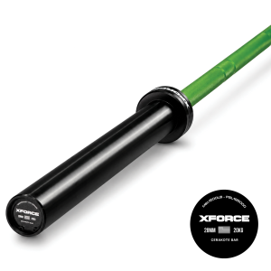 بار أولمبي سيراكوت أخضر وأسود 20 كجم 220 سم 28 مم XFORCE OK5002-1