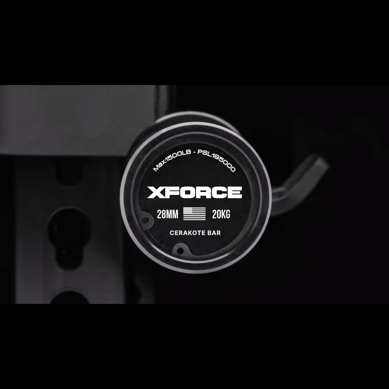 بار أولمبي سيراكوت أحمر وأسود 20 كجم 220 سم 28 مم XFORCE OK5002-1