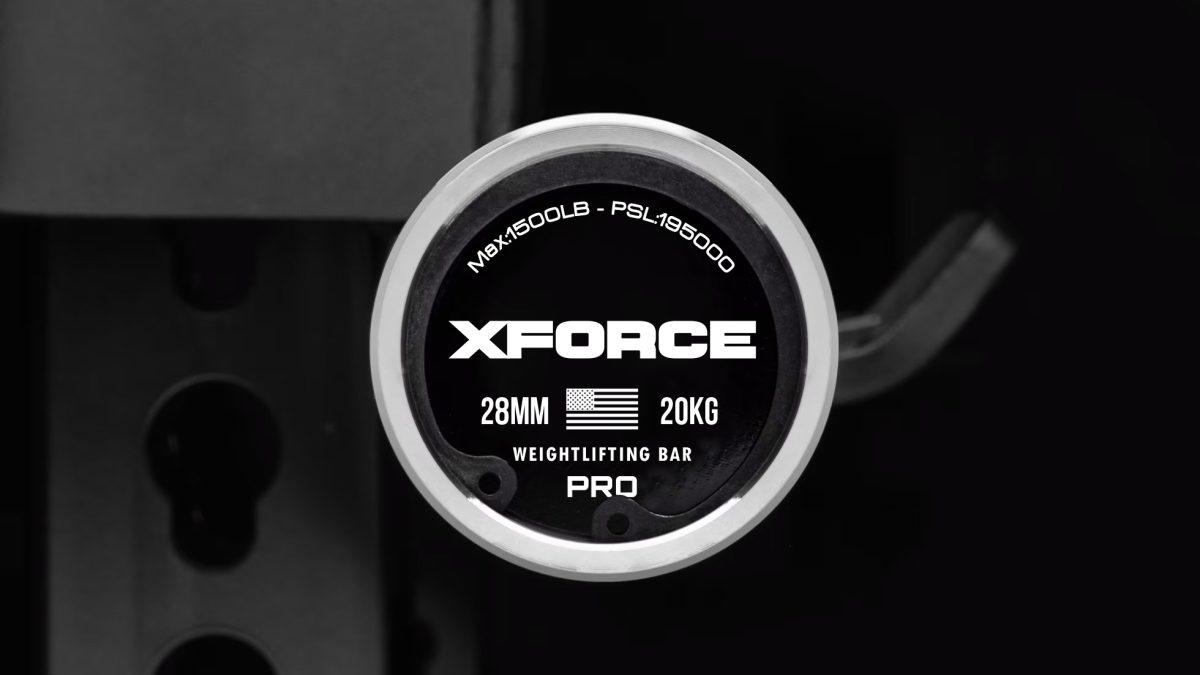 بار أولمبي لرفع الأثقال 20 كجم 220 سم 28 مم أسود XFORCE XF5000-1